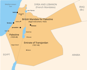 Israel & Palästina: Hat Israel wirklich Land gestohlen? Die historische Faktenanalyse 2 PalestineAndTransjordan.svg