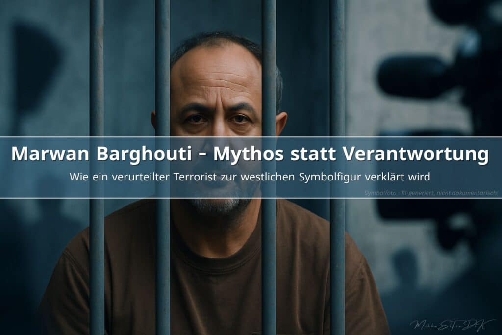 Marwan Barghouti hinter Gefängnisgittern als Symbol für Haft und politische Verklärung