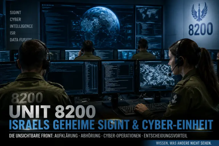 Unit 8200: Israels geheime SIGINT- und Cyber-Einheit - Geschichte, Aufgaben, Operationen, Kontroversen 5 Unit 8200 in einem israelischen Cyber- und SIGINT-Operationszentrum mit Überwachungstechnik und Datenanalyse