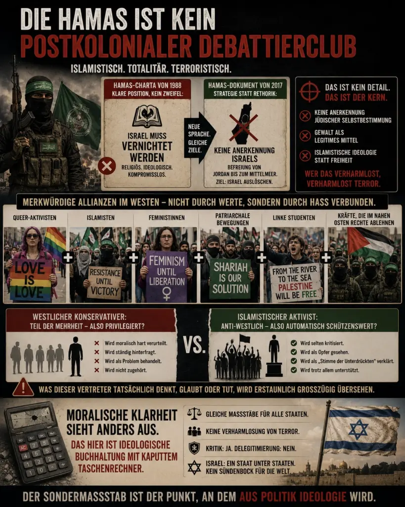 Feindbild Israel: Wie Linksextreme, Islamisten und Rechte zusammenfinden 6 Hamas als islamistische Terrororganisation und widersprüchliche Allianzen westlicher Aktivisten mit Islamisten