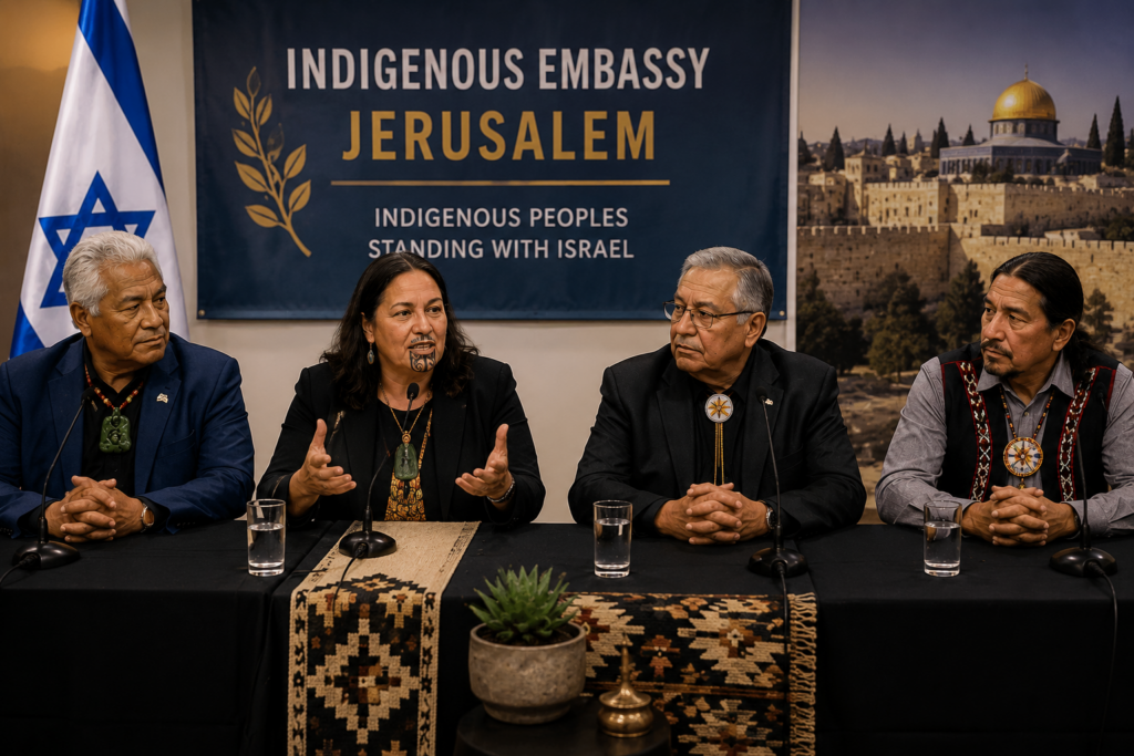 Jüdische Indigenität: Warum Israel kein Kolonialprojekt ist 1 Symbolische Darstellung indigener Vertreter bei einer Veranstaltung zur Unterstützung Israels in Jerusalem