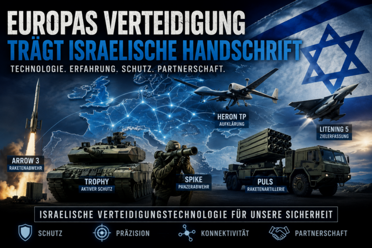 Israelische Verteidigungstechnologie für Europas Sicherheit mit Arrow 3, Trophy, Spike, PULS und Heron TP