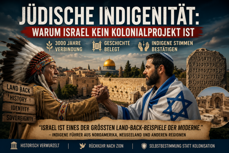 Jüdische Indigenität und indigene Unterstützung für Israel vor der Kulisse Jerusalems