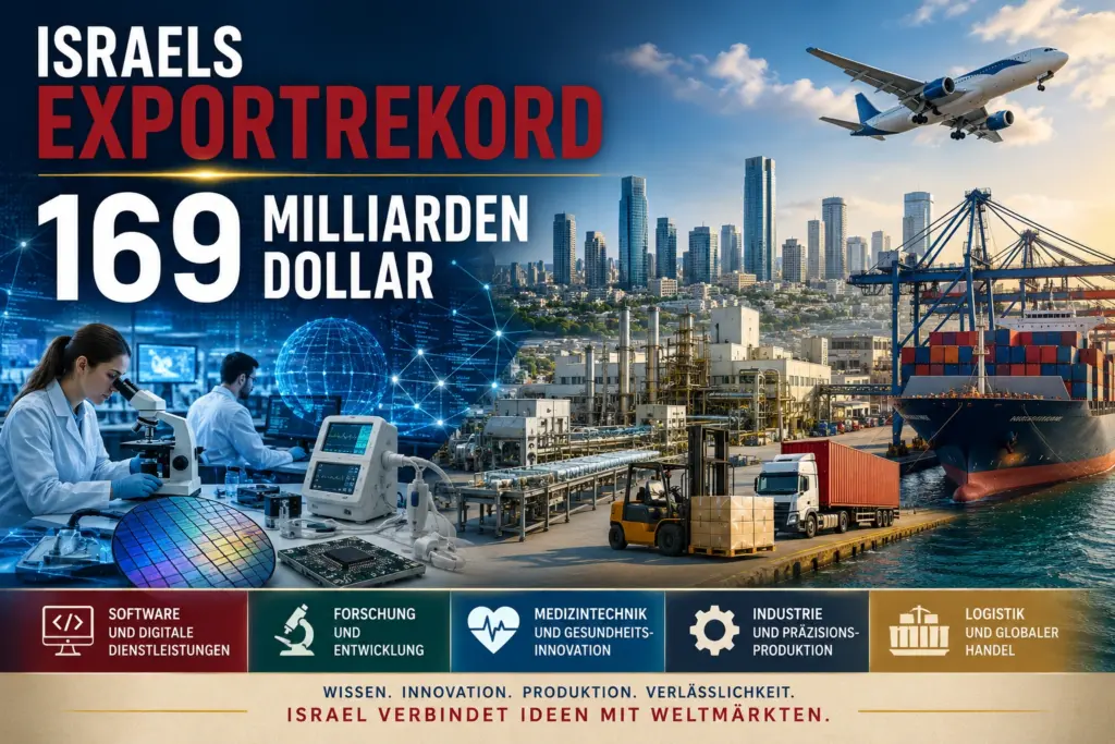 Israels Exportrekord 2025 mit Hightech, Forschung, Medizintechnik, Industrie und internationaler Logistik