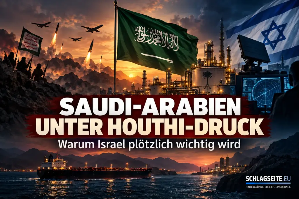 Saudi-Arabien unter Houthi-Druck mit Houthi-Raketen, saudischer Energieinfrastruktur und israelischer Luftverteidigung