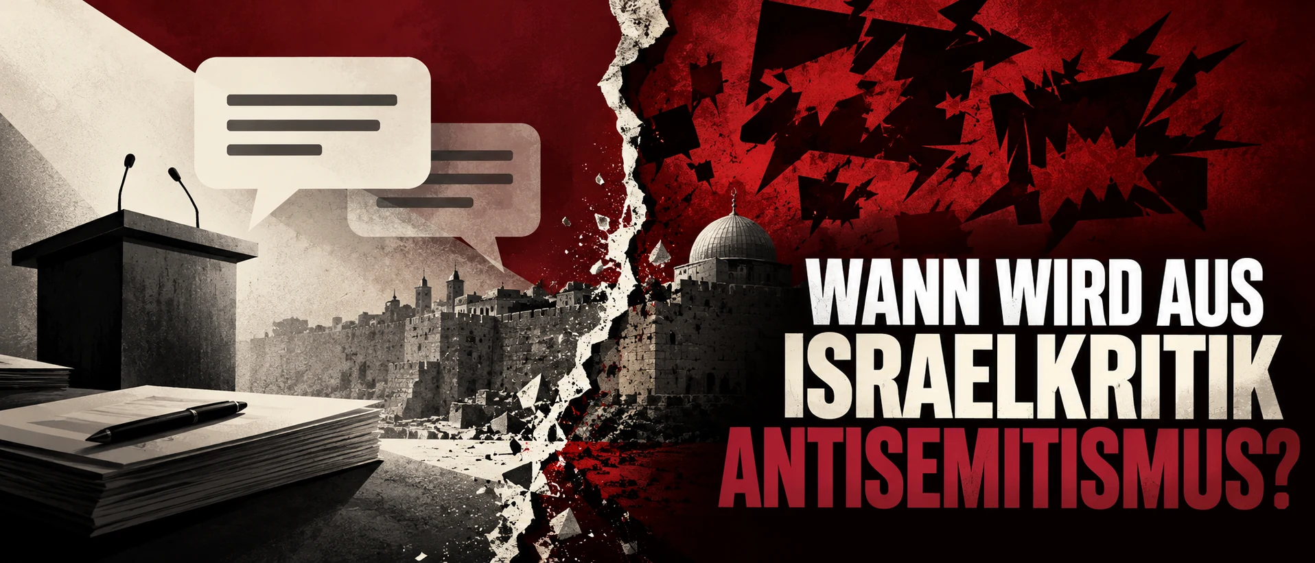 Wann wird aus Israelkritik Antisemitismus? Illustration zur Debatte am Zentrum für Antisemitismusforschung über Israelkritik und Antisemitismus